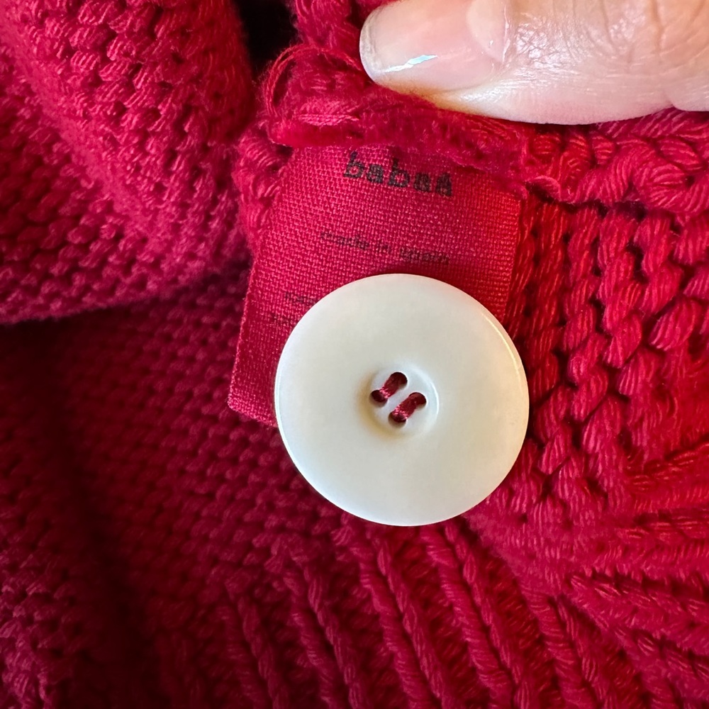 Babaa Organic Cotton Cardigan 22 Persephone Red - Picture 13 of 13